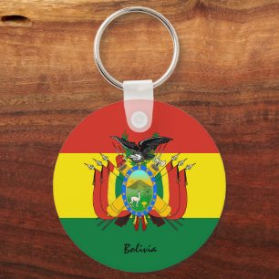 Bolivias Flagga och Bolivia-helgdag, patrioter/spo Nyckelring