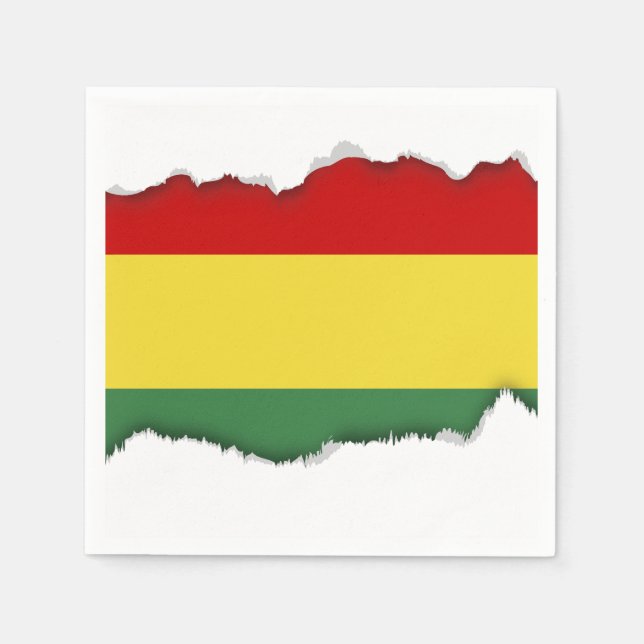 Bolivias flagga pappersservett (Framsidan)