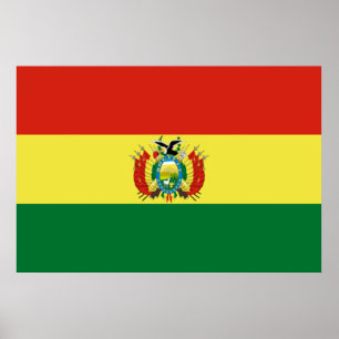 Bolivias flagga poster