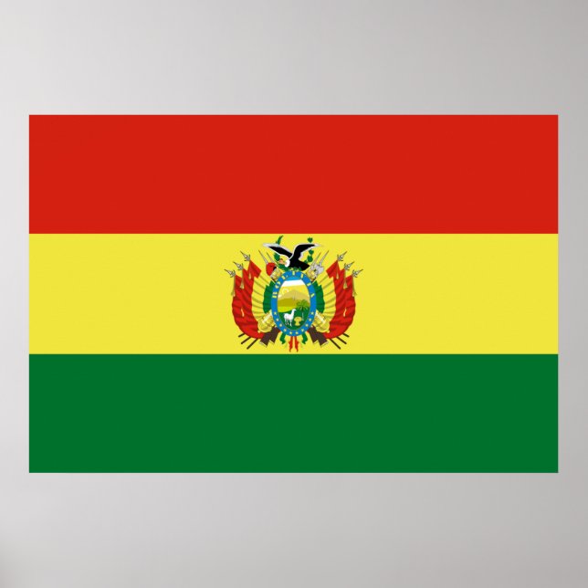 Bolivias flagga poster (Framsidan)