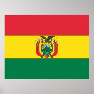 Bolivias flagga poster