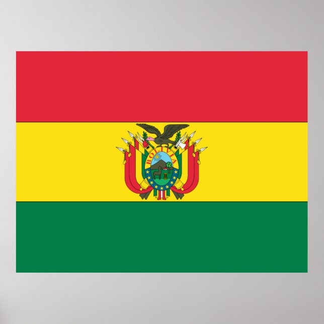 Bolivias flagga poster (Framsidan)