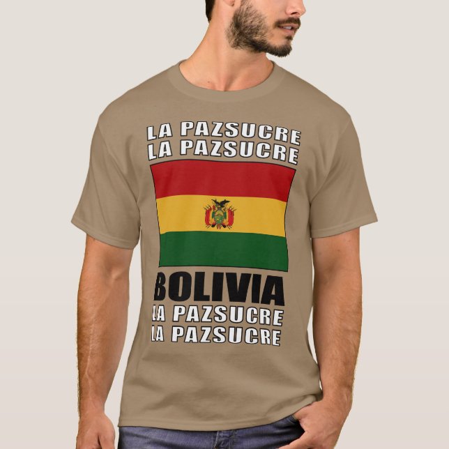 Bolivias flagga t shirt (Framsida)