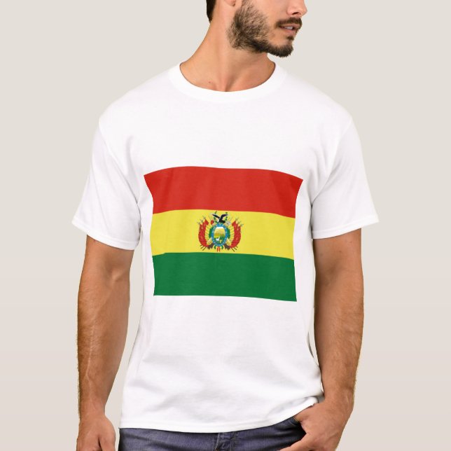 Bolivias flagga t shirt (Framsida)