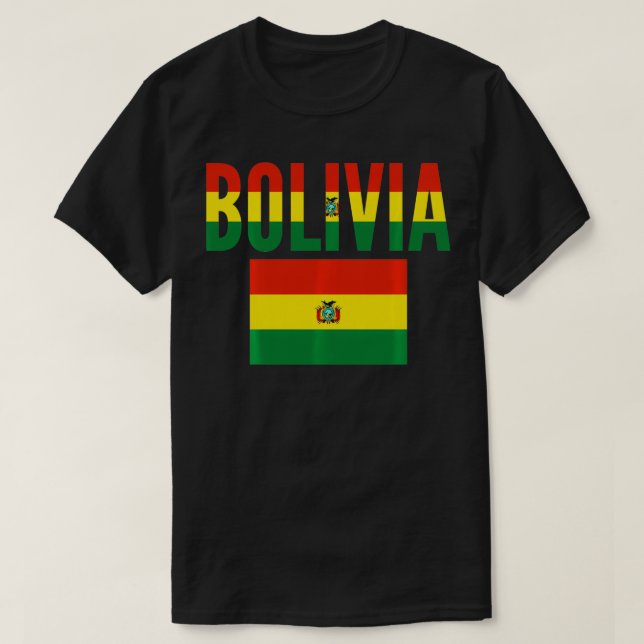 Bolivias Gift Bolivia Land Flagga Pullover T Shirt (Design framsida)