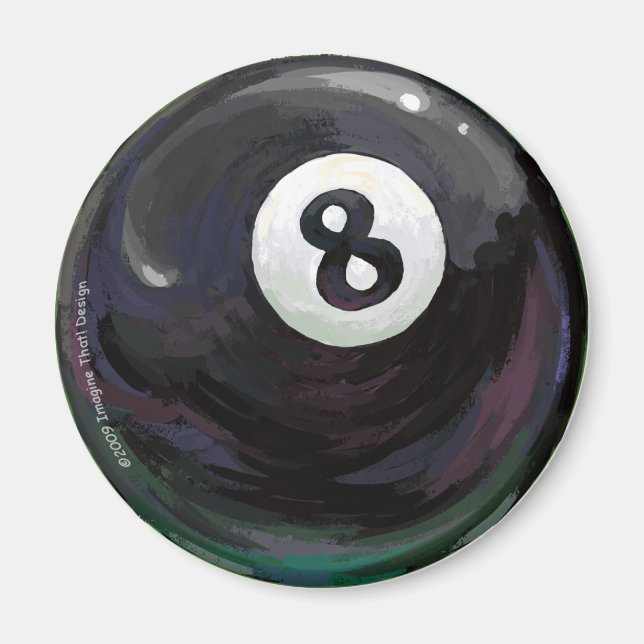 Boll Art bassäng 8 Magnet (Framsidan)