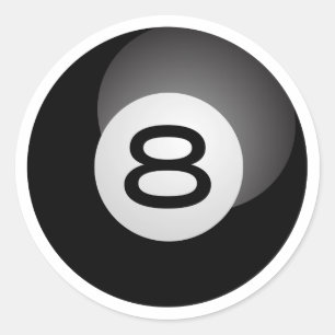 Boll åtta runt klistermärke