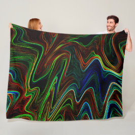 Boll av färgad ullen rullade ut, vad gör den? fleecefilt