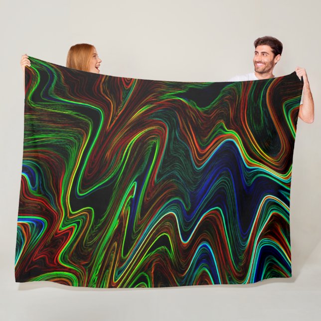 Boll av färgad ullen rullade ut, vad gör den? fleecefilt (På plats)