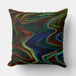 Boll av färgad ullen rullade ut, vad gör den? kudde