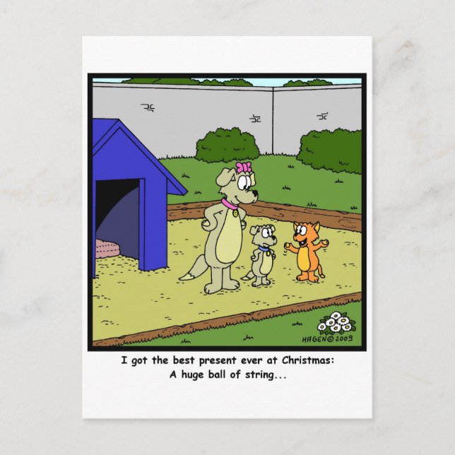 Boll av stränger för jul helg vykort (Framsida)