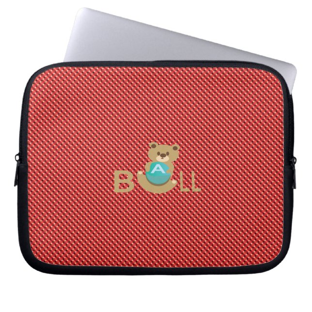 Boll björn laptop sleeve (Framsidan)