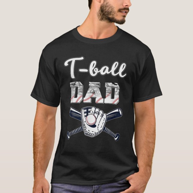 Boll Boll Baseball Pappa Game Day Pappor D T Shirt (Framsida)