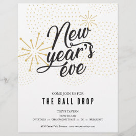 Boll Drop Nyårsafton Party Reklamblad