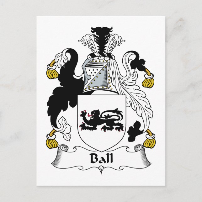 Boll Family Crest Vykort (Framsida)