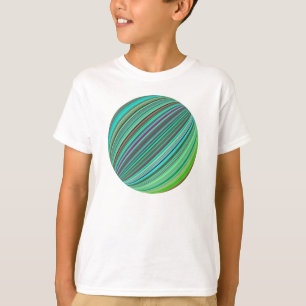 Boll Färg Färg Illusion Regnbåge blått Grönt Guld T Shirt