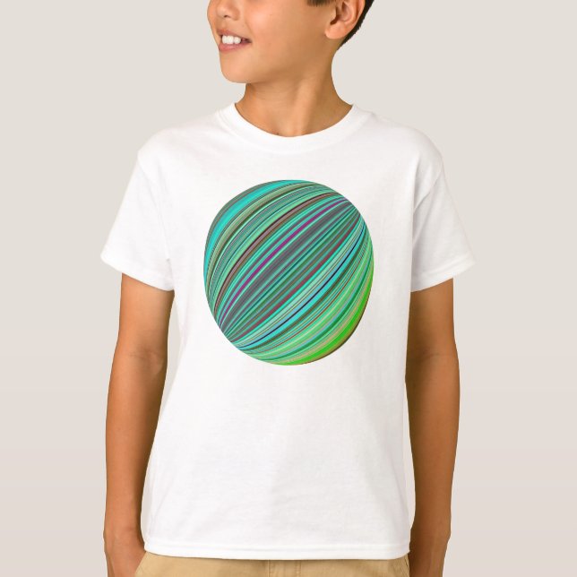 Boll Färg Färg Illusion Regnbåge blått Grönt Guld T Shirt (Framsida)