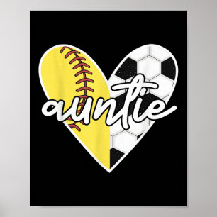 Boll Faster Softboll Fotboll Mamma Spelare Poster