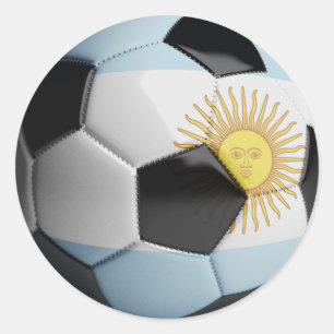 Boll för Argentina flaggafotboll Runt Klistermärke