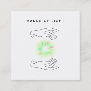Boll för *~*energihänder + Reiki som lätt läke Fyrkantigt Visitkort