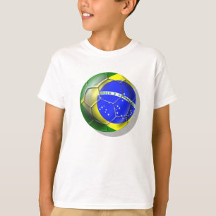 Boll för flagga för Brasilien Brasil Sambafotbol T-shirt