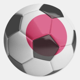 Boll för Japan flaggafotboll Runt Klistermärke