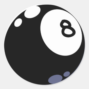 Boll för klassiker 8 runt klistermärke