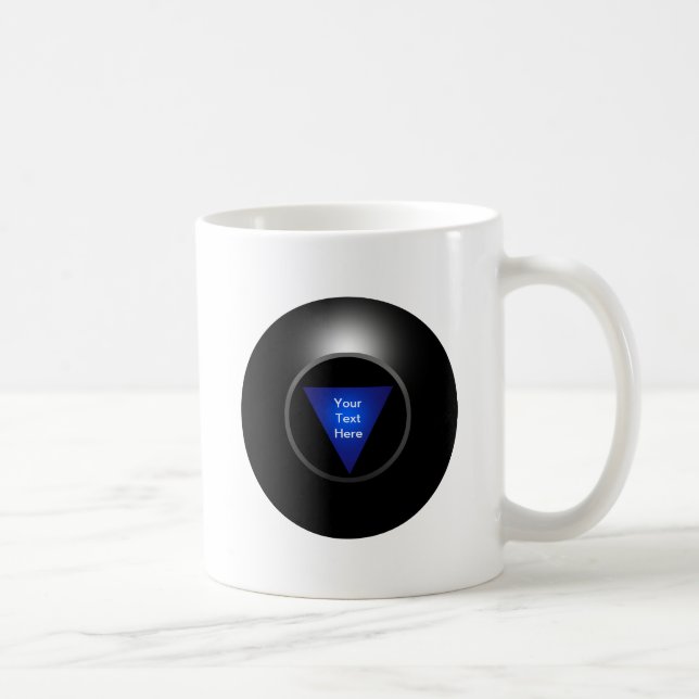 Boll för magi 8 - din text kaffemugg (Höger)