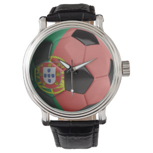 Boll för Portugal flaggafotboll Armbandsur