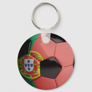 Boll för Portugal flaggafotboll Nyckelring