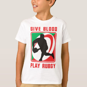 Boll för Rugbyspelarebortgång beklär geblodlek Tee