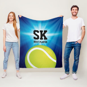 Boll för tennis för personliginitialer grön fleecefilt