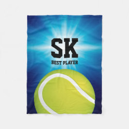 Boll för tennis för personliginitialer | grön fleecefilt