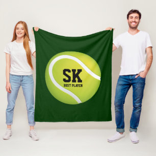 Boll för tennis för personliginitialer grön fleecefilt