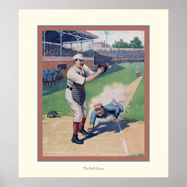 Boll Game ~ Vintage Baseball Poster (Framsidan)