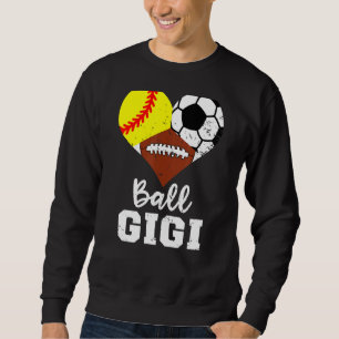 Boll Gigi Heart Softball Football Gigi Lång Ärmad Tröja