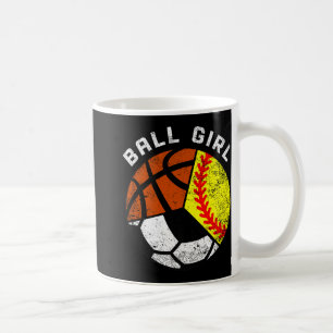 Boll Girl Funny Softball Soccer Basketball Player Kaffemugg