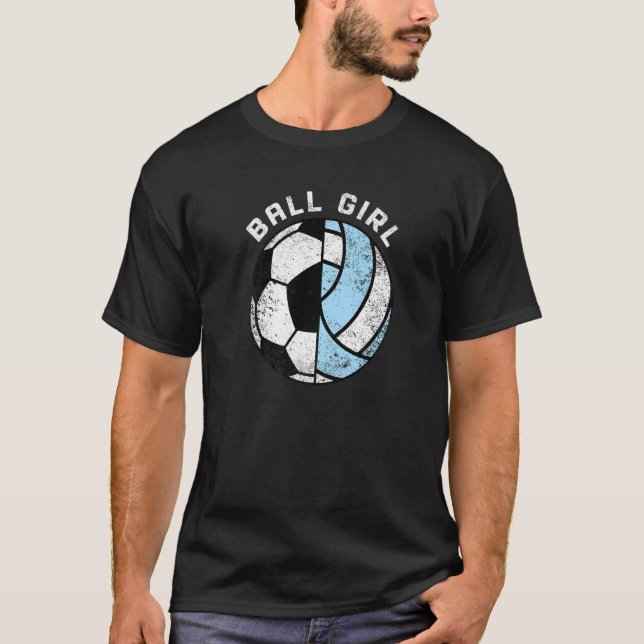 Boll Girl Soccer Volleyball Player T Shirt (Framsida)