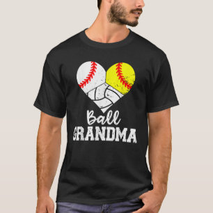 Boll Grandma Funny Baseball Softball Volleyball T Shirt