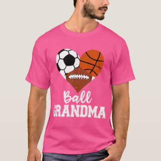 Boll Grandma Funny Soccer Basketball Football T Shirt