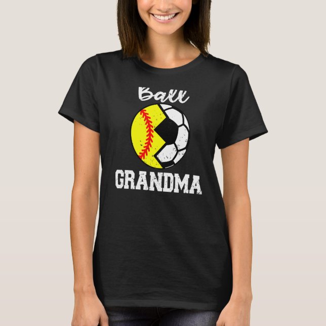 Boll Grandma Soccer Softball Grandma T Shirt (Framsida)