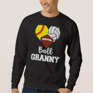 Boll Granny Heart Softball Volleyball Football Gr Lång Ärmad Tröja