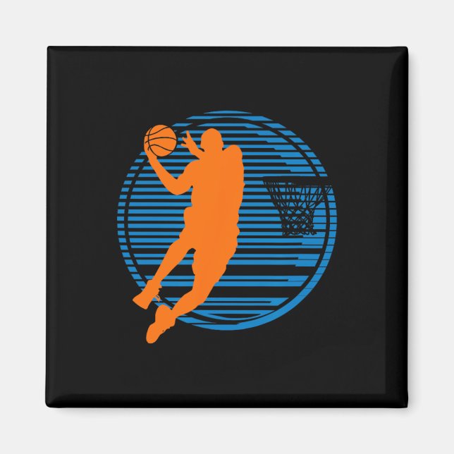 Boll i Basketball Game Dunk Player Court Magnet (Framsidan)