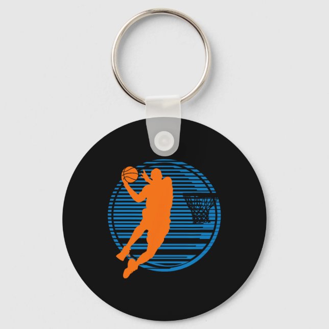 Boll i Basketball Game Dunk Player Court Nyckelring (Framsida)