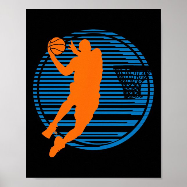 Boll i Basketball Game Dunk Player Court Poster (Framsidan)
