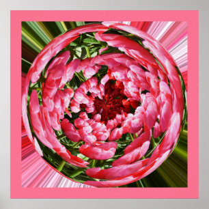 Boll i blommigt av tulpaner poster