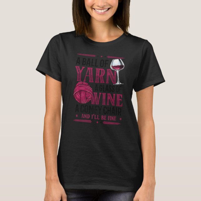 Boll i Garn I Kärlek Knitting Premium T Shirt (Framsida)