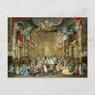 Boll i Hoftheater, Bonn, 1754 Vykort