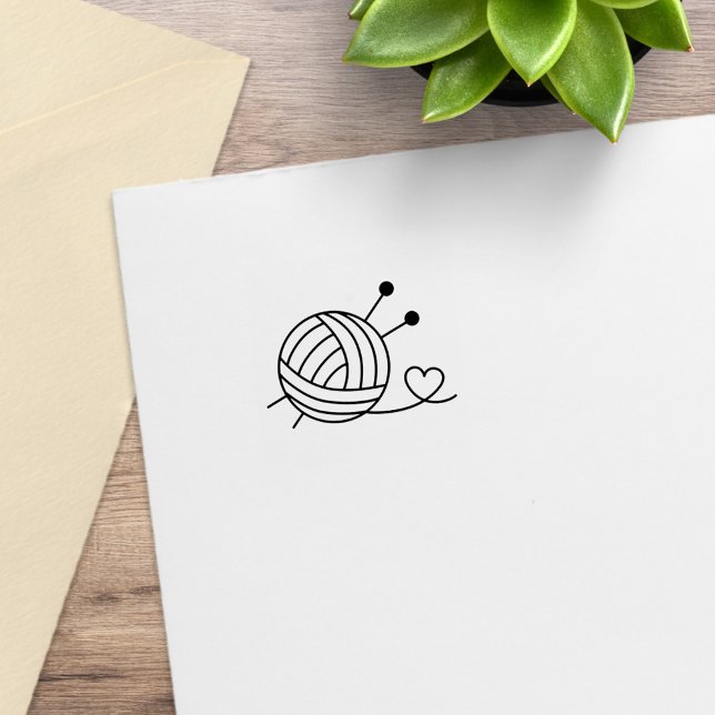 Boll i Knitting Yarn Loyalty Get One Free 1x1 Stämpel (Skapare uppladdad)