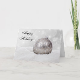 Boll-kort för prydnadshälsning i silver helgkort